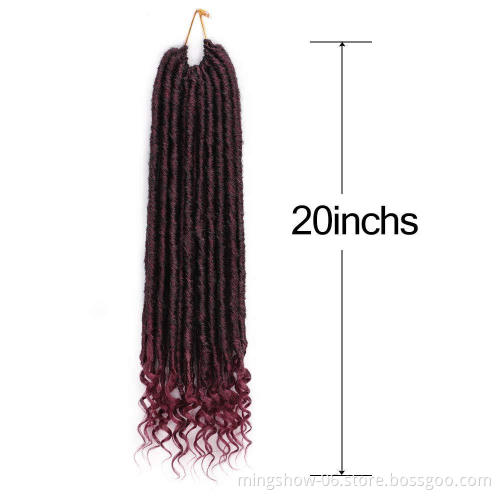 Faux Locs Crochet Braids Natural Soft Synthetic Hair Extension 24 Stands/Pack Goddess Locks